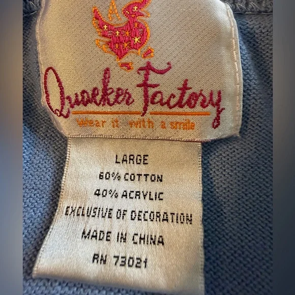 Vintage Quacker Factory Embroidered Floral Cardigan Sweater | Cottagecore - Picture 6 of 7